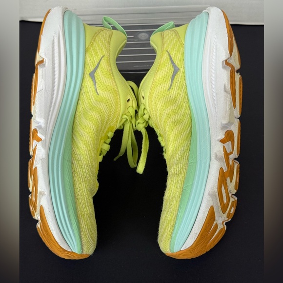 HOKA Gaviota 5 Running Shoes Womens Size  8 Yellow Lime Cushioned Stability Road - Picture 5 of 11